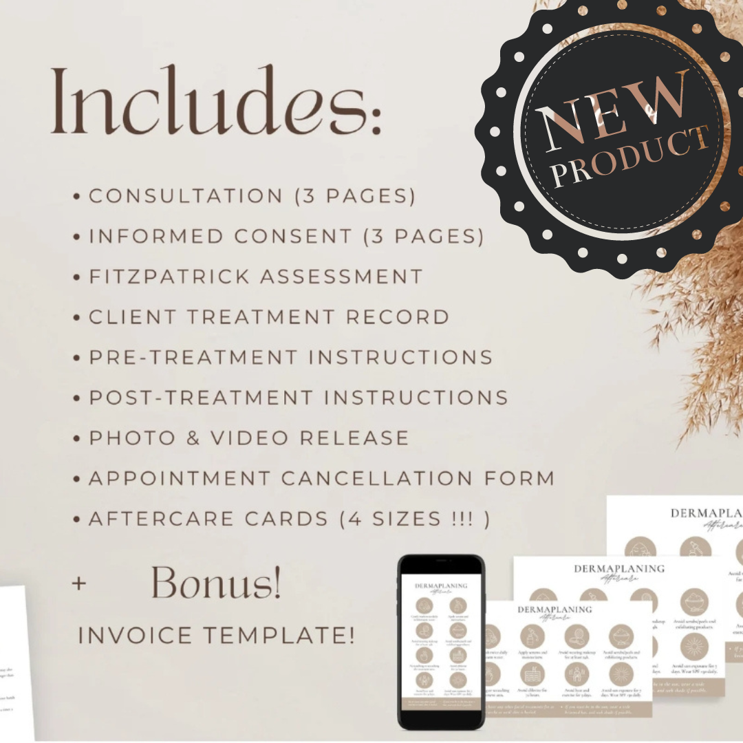 Dermaplaning Forms Bundle
