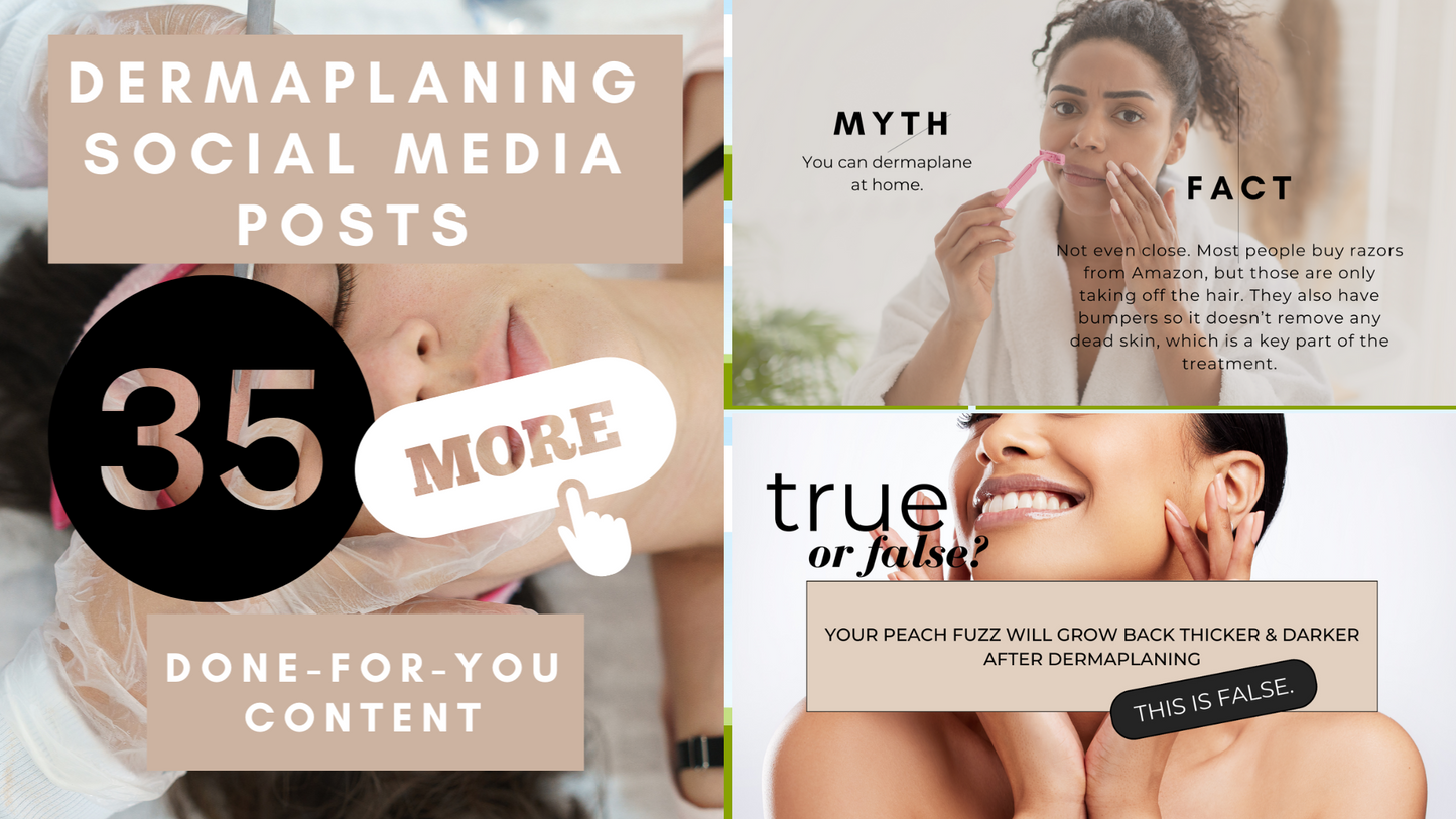35 MORE Dermaplaning Facebook Posts