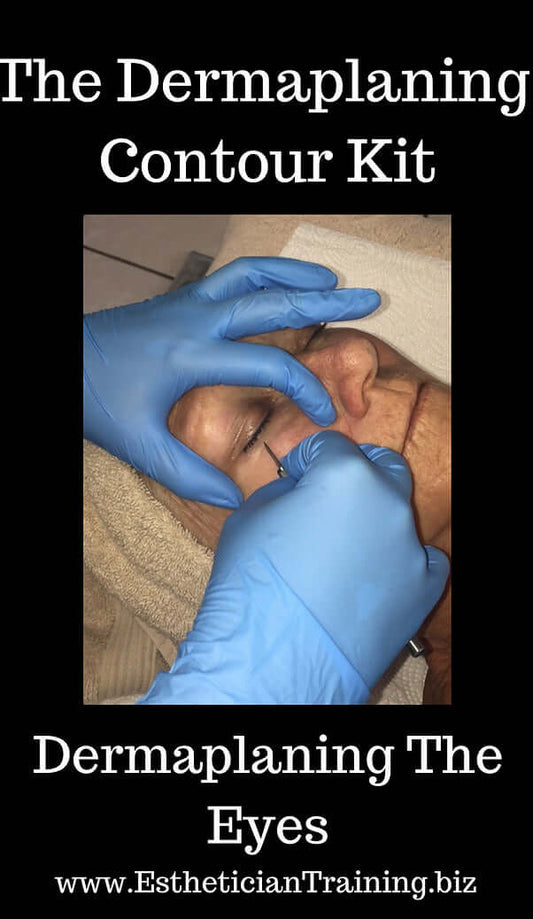 Learn about dermaplaning the eye area, and Advanced Esthetic Training's Contour Kit