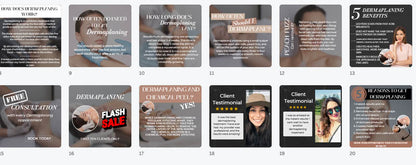 “35 More Dermaplaning Instagram Posts” — Done-for-You Social Content for Estheticians