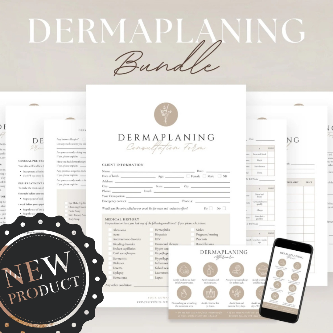 Dermaplaning Forms Bundle