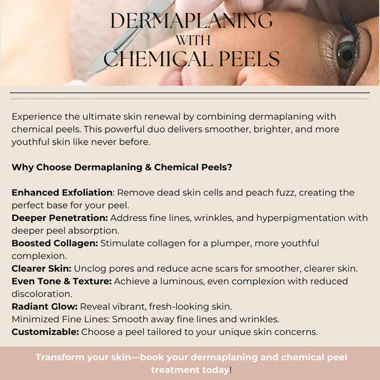 Dermaplaning + Chemical Peels Flyer — Promote Treatment Layering with Confidence