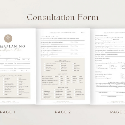 Dermaplaning Forms Bundle