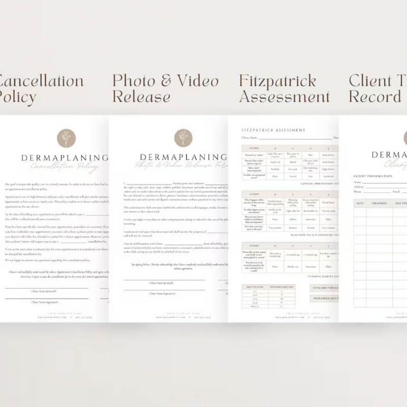 Dermaplaning Forms Bundle — The All-In-One Consent & Client Management Pack