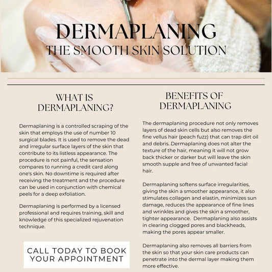 Dermaplaning — The Smooth Skin Solution Flyer
