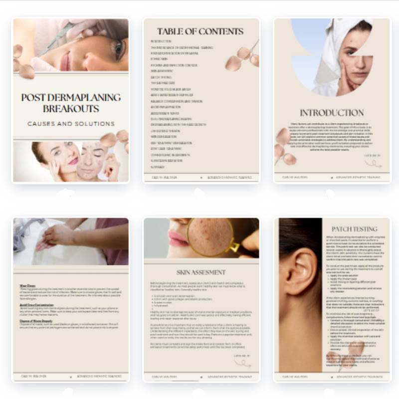 Post Dermaplaning Breakouts: Causes & Solutions Training Manual