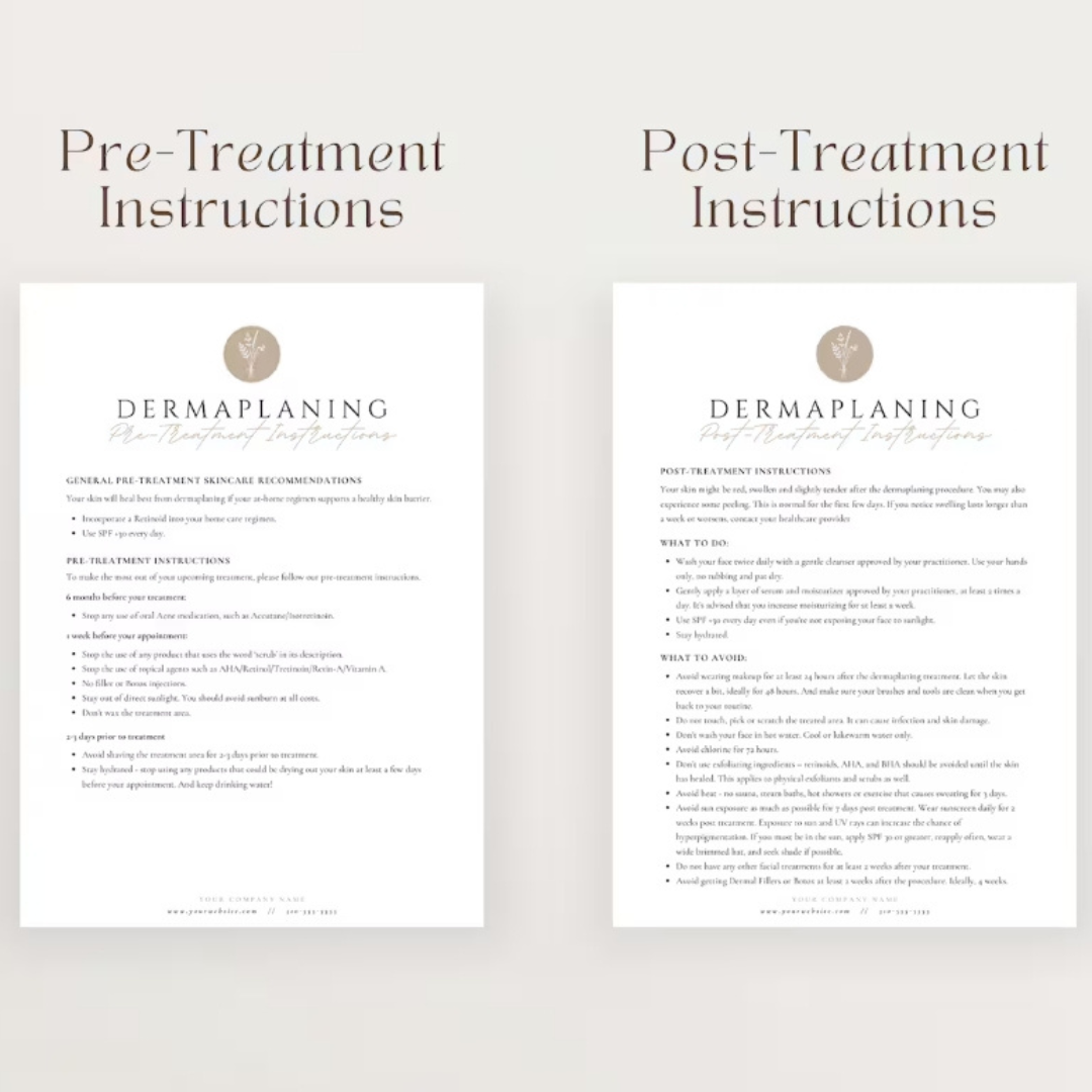 Dermaplaning Forms Bundle