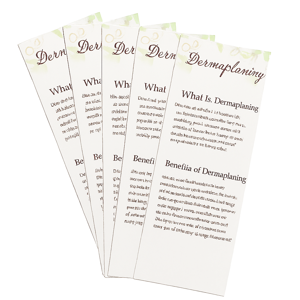 Dermaplaning Rack Cards
