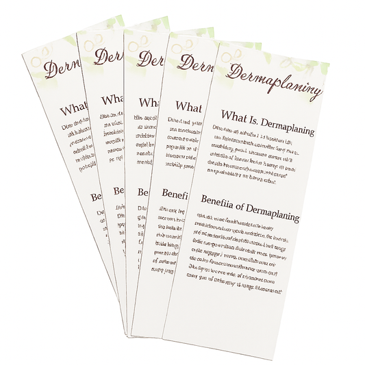 Dermaplaning Rack Cards