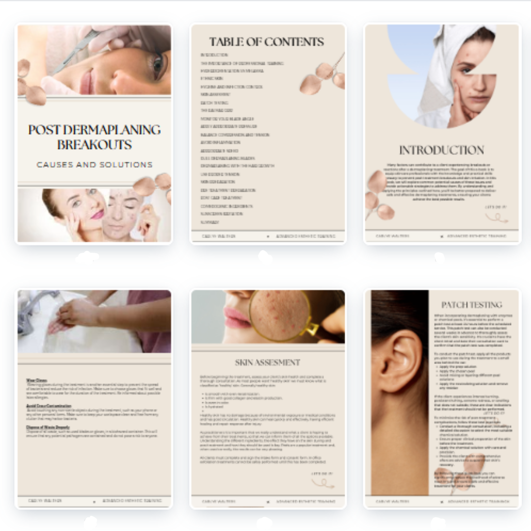 Post Dermaplaning Breakouts: Causes and Solutions Training Manual